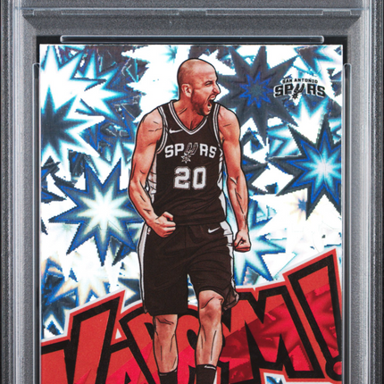 2022 Panini Crown Royale Kaboom Manu Ginobili #18 PSA 8