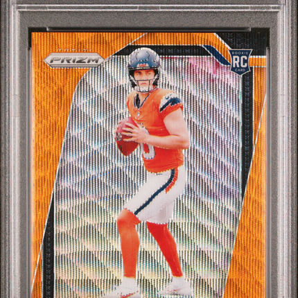 2024 Panini Prizm Bo Nix #309 Orange Wave PSA 9 /60