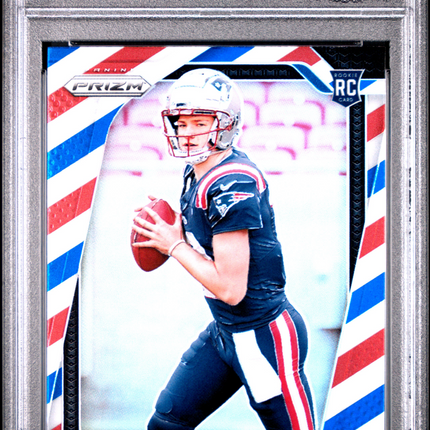 2024 Panini Prizm Drake Maye #329 Red White Blue PSA 10