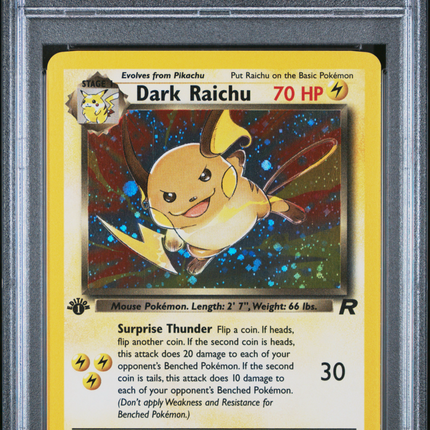 2000 Pokemon Rocket Dark Raichu 1st Edition PSA 6 #83
