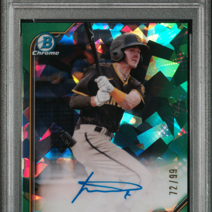 2022 Bowman Chrome Jackson Merrill Green Atomic Refractor /99 PSA 10 Auto