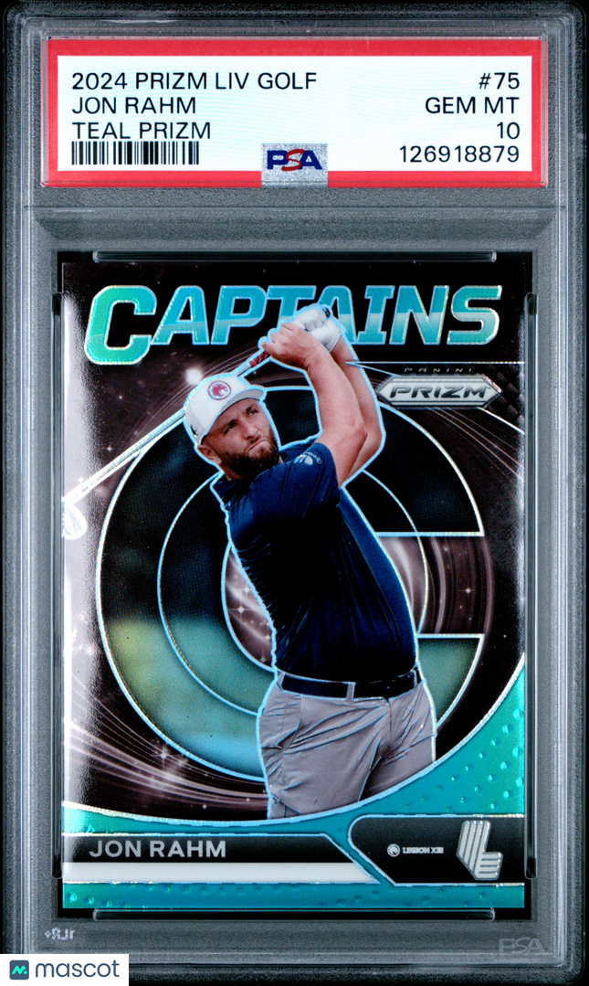 2024 Panini Prizm LIV Golf Jon Rahm #75 Teal PSA 10