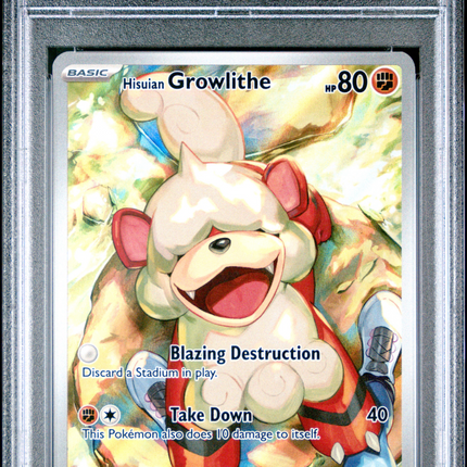 2024 Pokemon Twilight Masquerade Hisuian Growlithe Illustration Rare PSA 10 #181