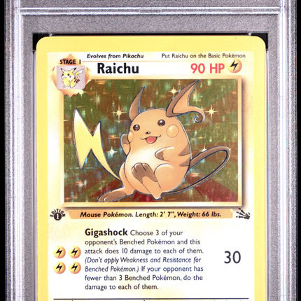 1999 Pokemon Fossil Raichu 1st Edition PSA 7 #14