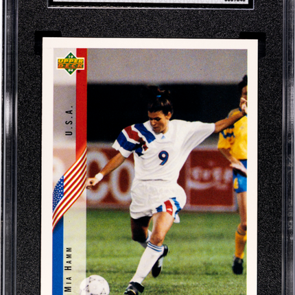 1994 Upper Deck World Cup Mia Hamm #268 English Spanish SGC 9