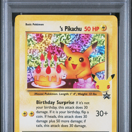 2021 Pokemon Celebrations Classic Birthday Pikachu Black Star PSA 10 #24