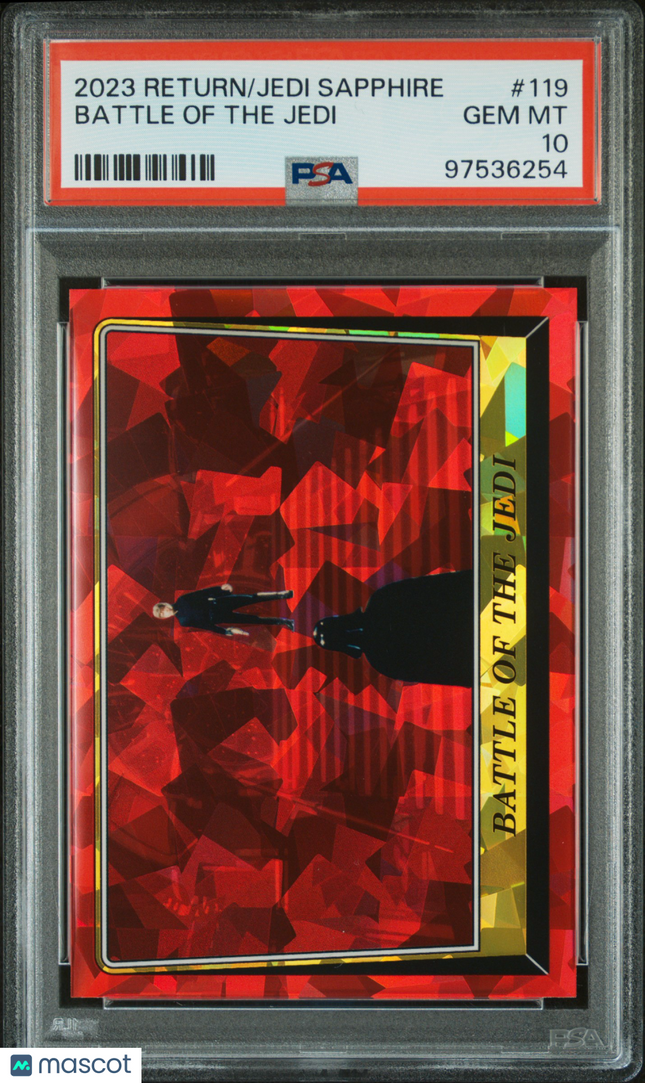 2023 Topps Chrome Sapphire Star Wars Battle Vader Luke Skywalker #119 PSA 10