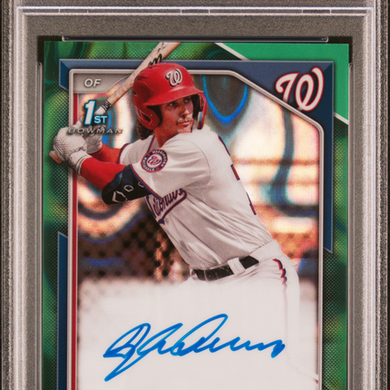 2024 Bowman Chrome Autographs Dylan Crews #CPADC Green Lava 96/99 PSA 10 Auto