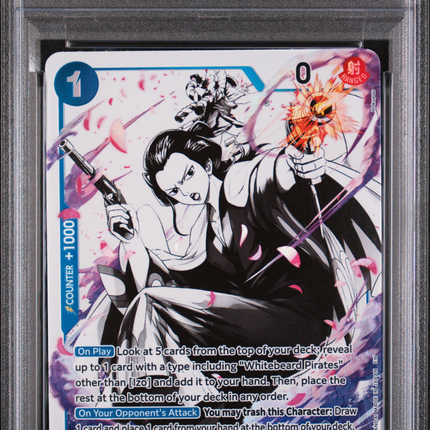 2025 One Piece St22-Ace & Newgate Izo Black & White Alt Art PSA 9 #002