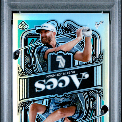 2024 Panini Prizm LIV Golf Aces Dustin Johnson #1 Teal PSA 7