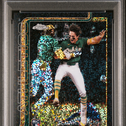 2025 Topps Chrome Jacob Wilson #96 Variation Black Speckle PSA 8