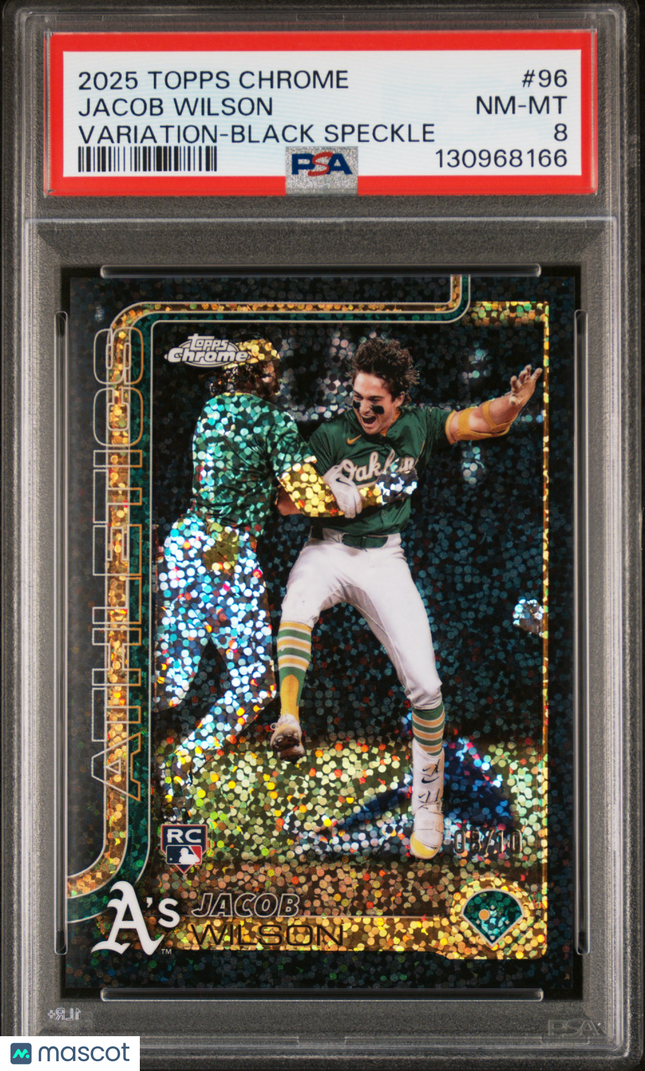 2025 Topps Chrome Jacob Wilson #96 Variation Black Speckle PSA 8