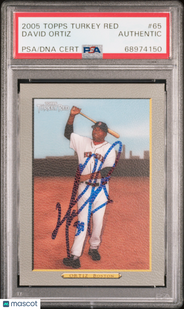 2005 Topps Turkey Red David Ortiz #65 PSA Authentic Auto