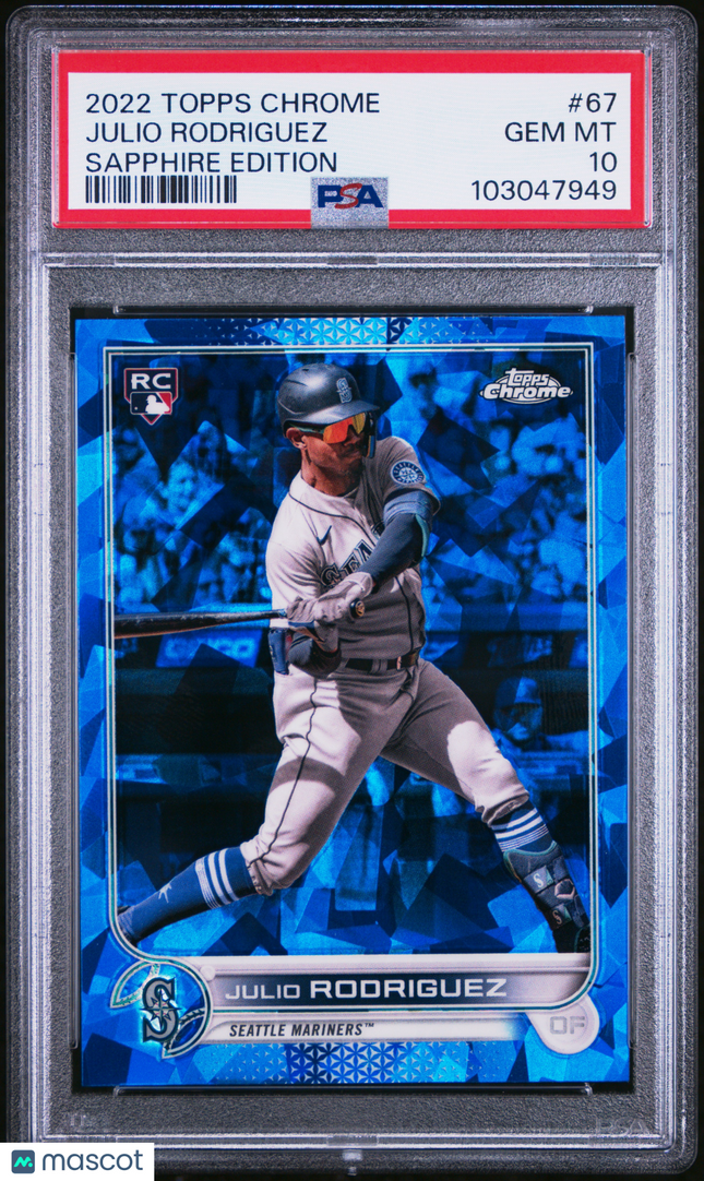 2022 Topps Chrome Sapphire Edition Julio Rodriguez #67 PSA 10