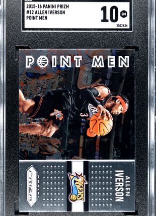 2015 Panini Prizm Allen Iverson #12 Point Men SGC 10