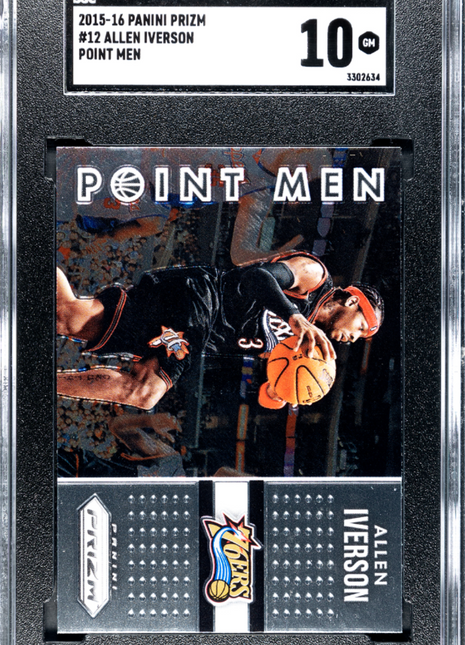 2015 Panini Prizm Allen Iverson #12 Point Men SGC 10