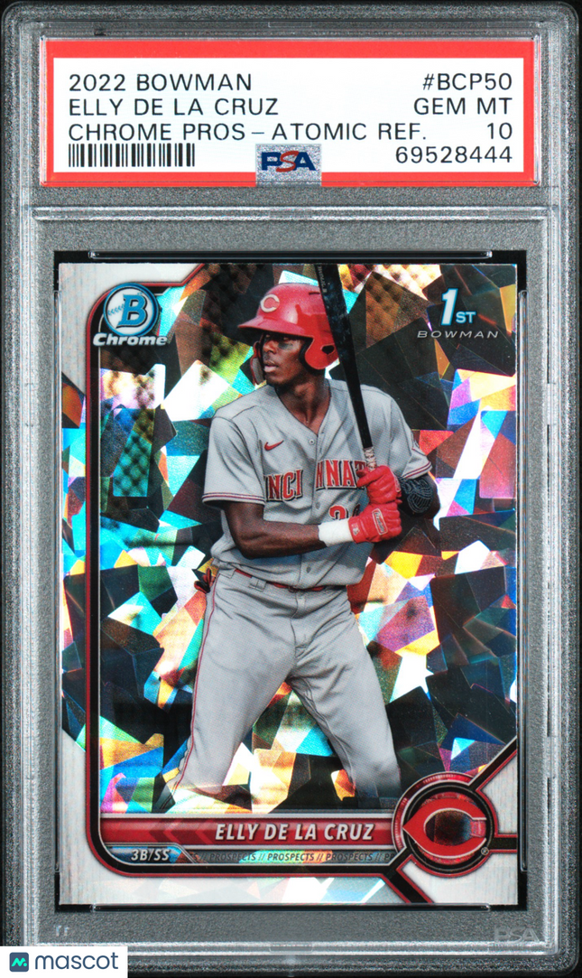 2022 Bowman Chrome Prospects Elly De La Cruz #BCP50 Atomic Refractor PSA 10