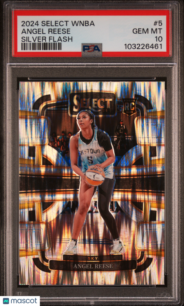 2024 Panini Select WNBA Angel Reese #5 Silver Flash PSA 10