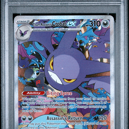 2025 Pokemon Destined Rivals Rocket's Crobat EX SIR PSA 10 #234