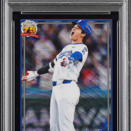 2026 Topps Chrome 1991 Topps Baseball Shohei Ohtani #91CB-1 Black Wave /10 PSA 9