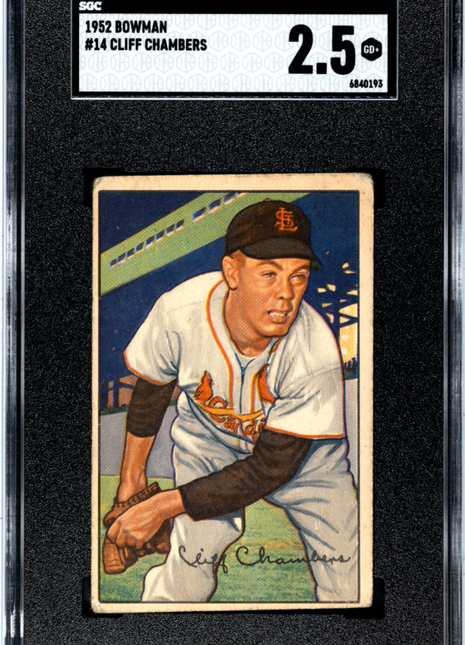 1952 Bowman Cliff Chambers #14 SGC 2.5