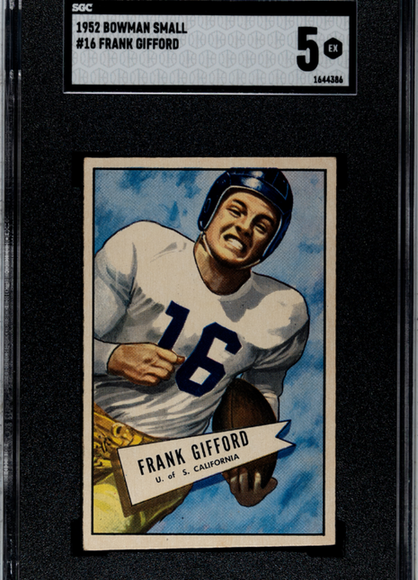 1952 Bowman Small Frank Gifford #16 SGC 5