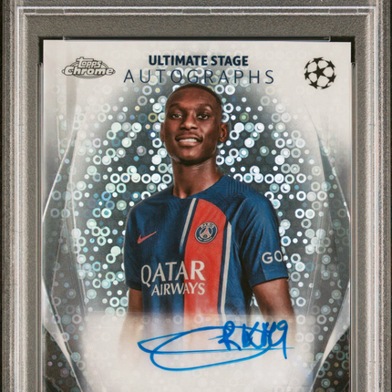 2023-24 Topps UEFA Ultimate Stage Chrome Auto Randal Kolo Muani #UCARK PSA 10