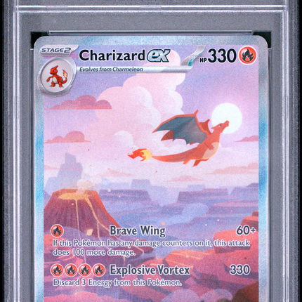 2023 Pokemon Mew EN-151 Charizard EX Special Illustration Rare PSA 8 #199