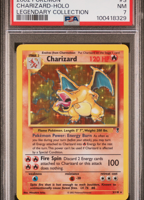 PokéMon TCG 2002 Pokemon Legendary Collection Charizard PSA 7 #3
