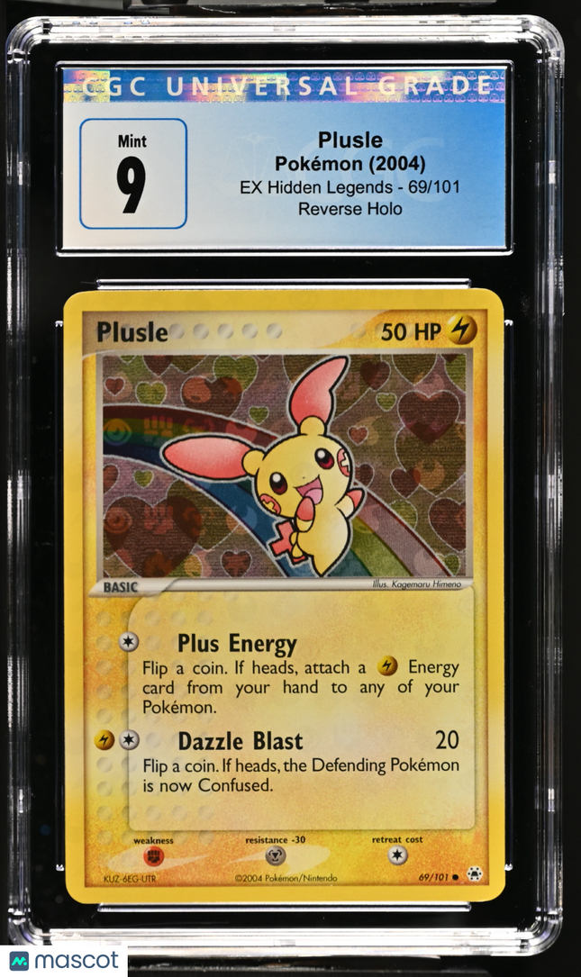 2004 Pokemon EX Hidden Legends Plusle 69/101 CGC 9 #69/101 Reverse Holo