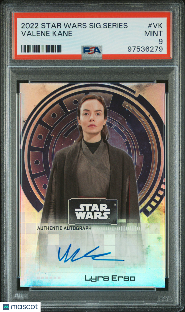 2022 Topps Star Wars Signature Series Valene Kane as Lyra Erso Auto #VK PSA 9