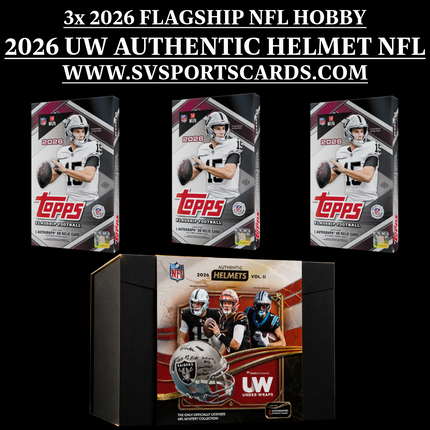 3x 2026 Topps Flagship Hobby / 1x UW 2026 Fanatics Authentic Helmets Vol 2 BREAK #2