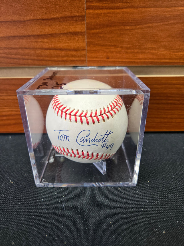 MEM Tom Candiotti Signed Baseball