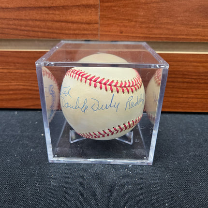 MEM Ted Double Dutch Radcliffe Signed Baseball