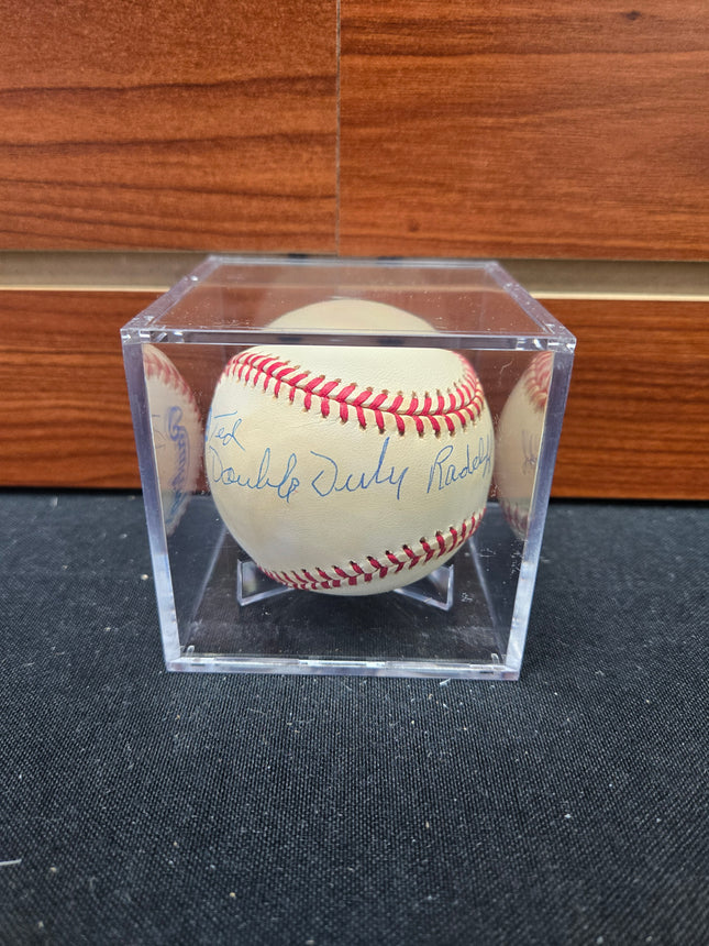 MEM Ted Double Dutch Radcliffe Signed Baseball