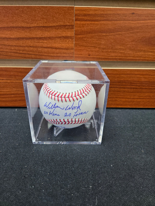 MEM Wilbur Wood Signed Baseball