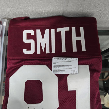 MEM Jackie Smith St. Louis Signed Red Football Jersey HOF