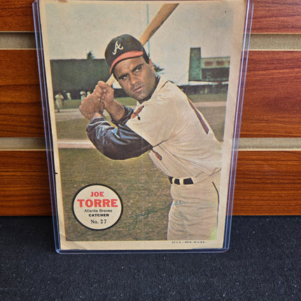 MEM Joe Torre 1967 Topps Pin Up 5X7 Poster #27 Atlanta Braves MLB HOF