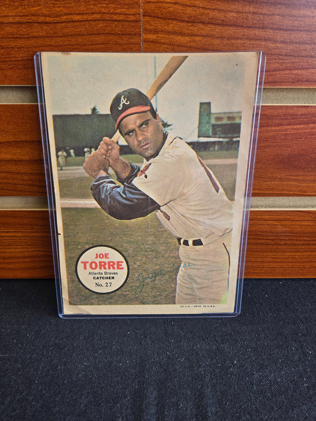 MEM Joe Torre 1967 Topps Pin Up 5X7 Poster #27 Atlanta Braves MLB HOF