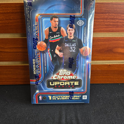 NBA 2025-26 Topps Chrome Basketball Update Hobby Box