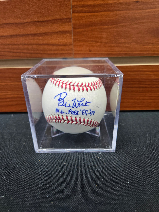 MEM Bill White Signed Baseball