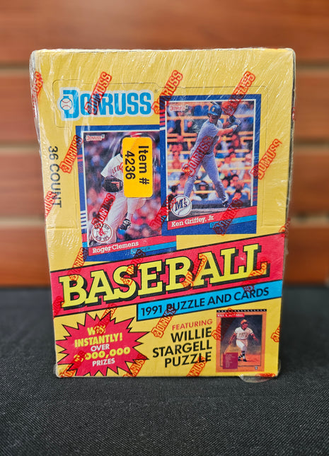 MLB 1991 Donruss Baseball Hobby Box