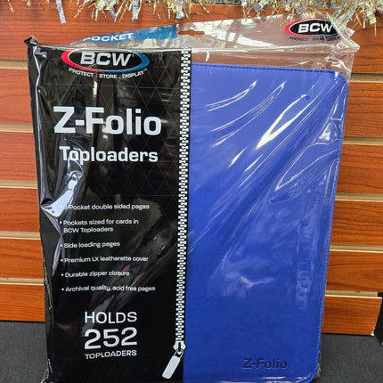 BCW Z-Folio Toploader Binder Blue