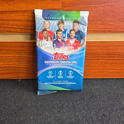 Soccer 2025-26 Topps Flagship UEFA Club Competitions Retail PACK