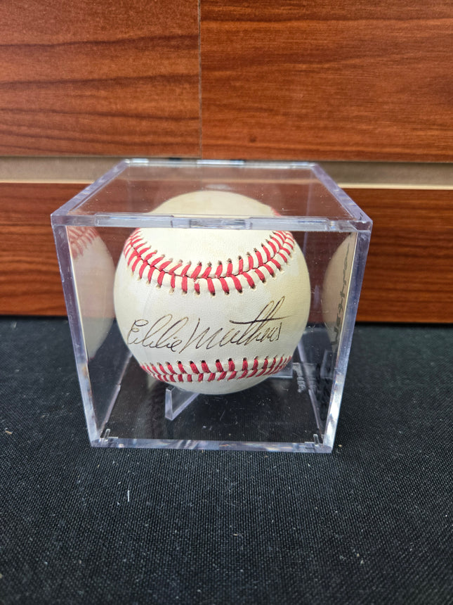 MEM Eddie Matthews Signed Baseball