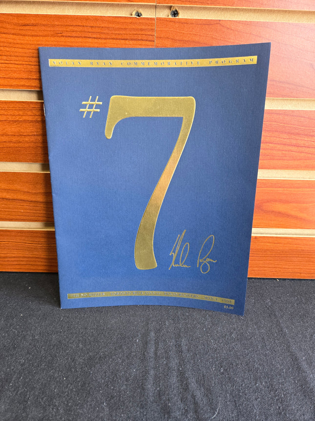 MEM Nolan Ryan 7th No Hitter Commemorative Program