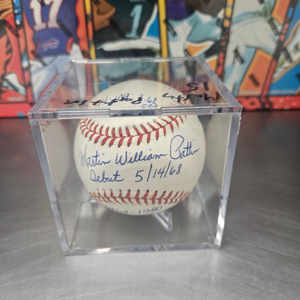MEM Marty Pattin Signed Baseball