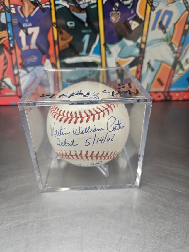 MEM Marty Pattin Signed Baseball