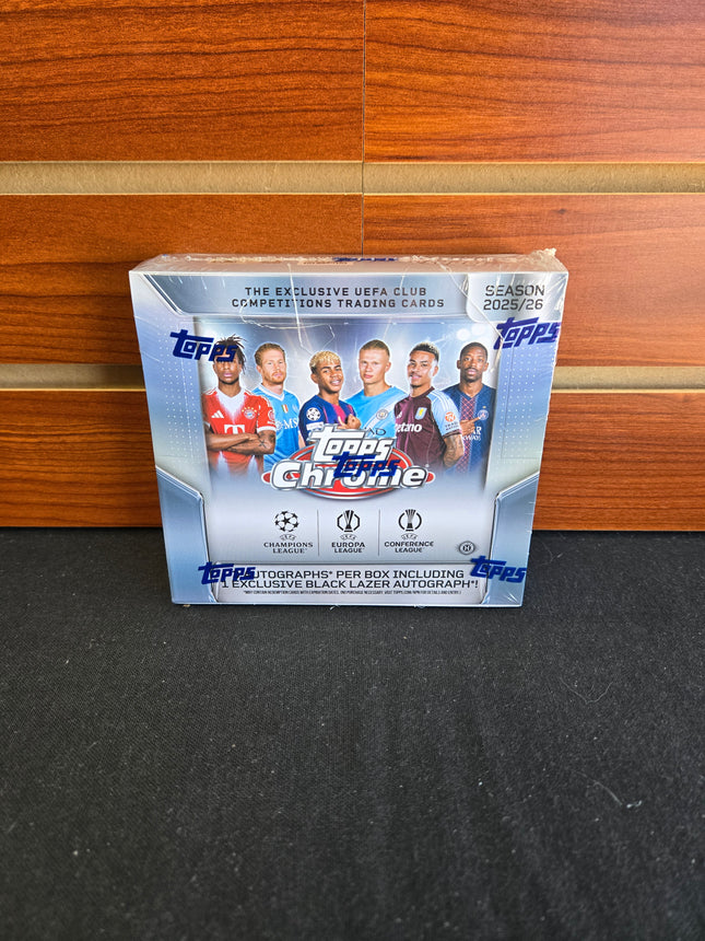Soccer 2025-26 Topps UEFA Chrome Club Competitions Jumbo Box
