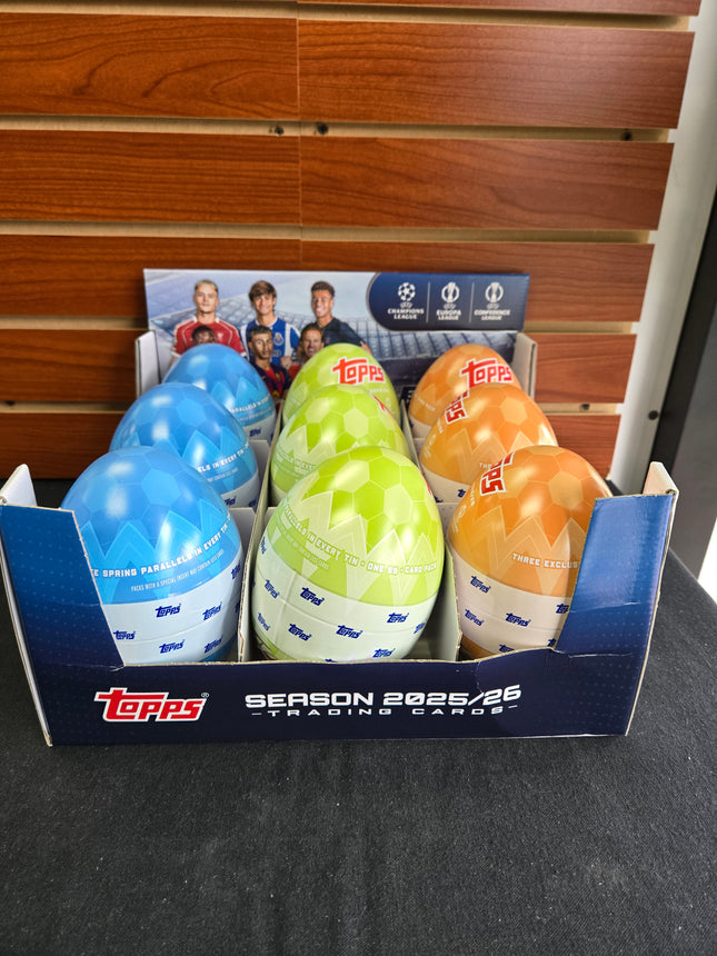 Soccer 2025-26 Topps UEFA Club Competitions Flagship Easter Tin